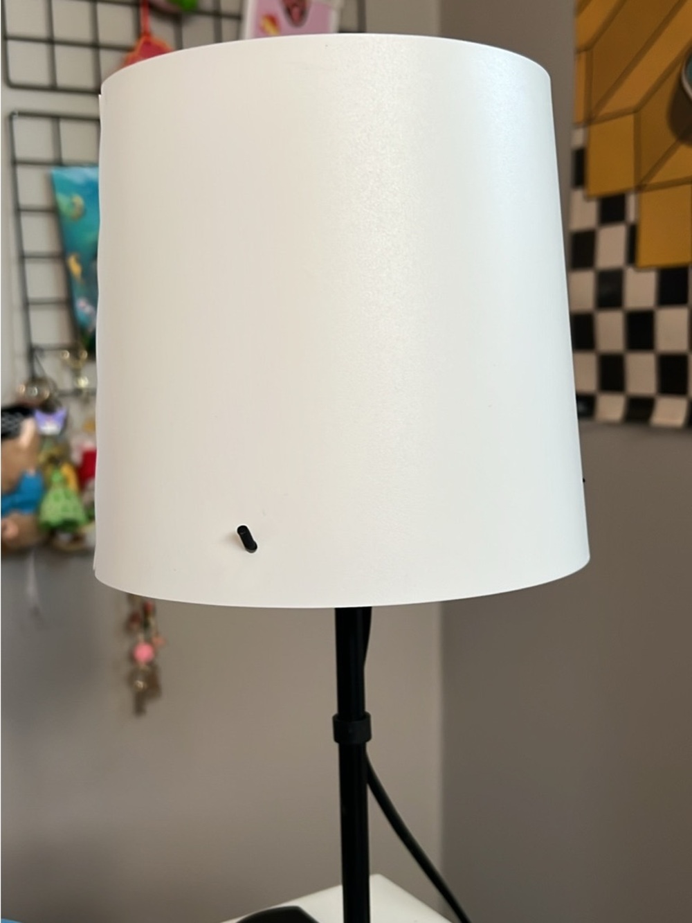IKEA White Lamp with Black Base - Minimalist Accent